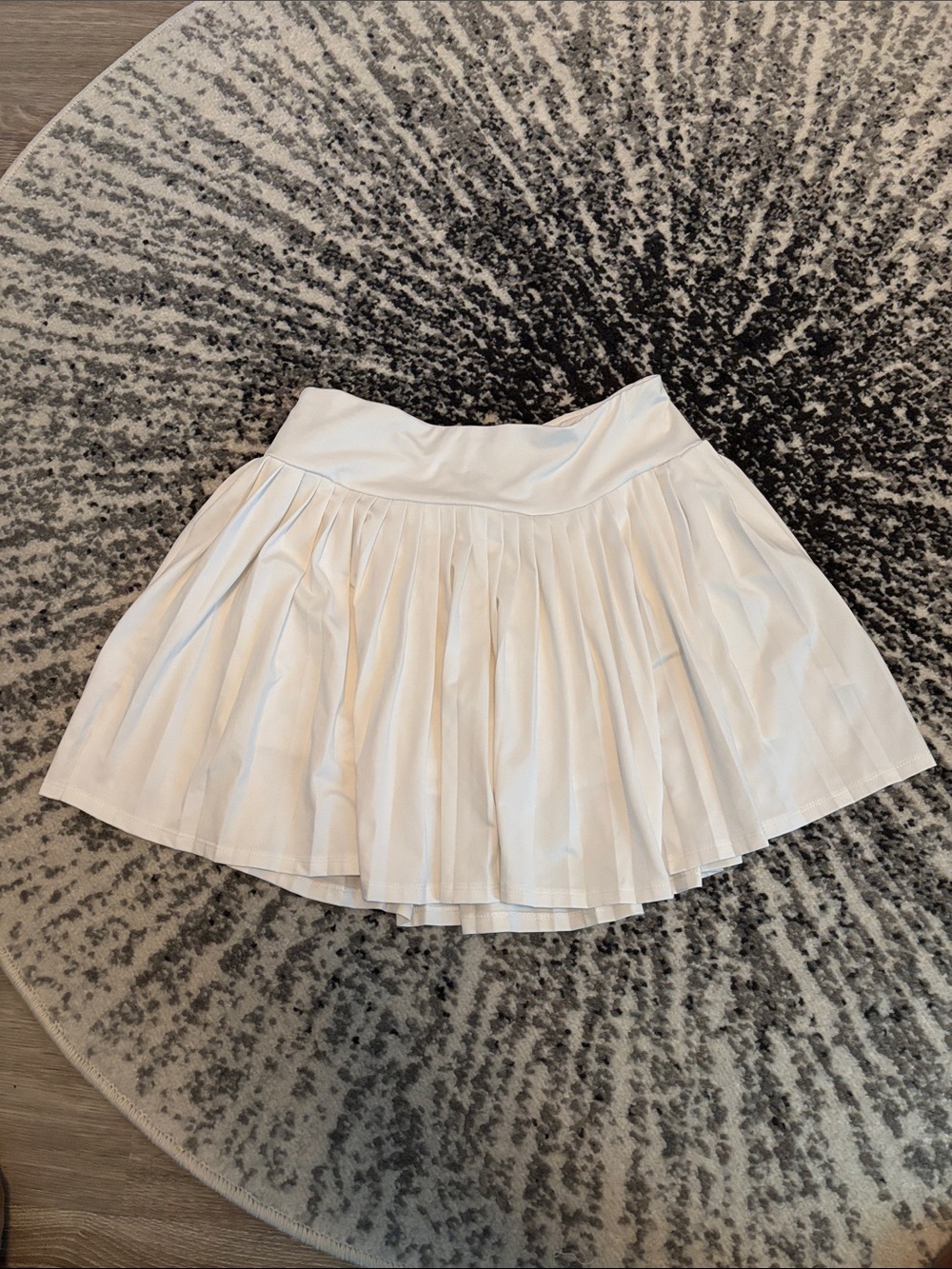 White Pleated Skort
